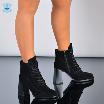 Botine Piele Naturala Medusa 2 Negre- Need 4 Shoes