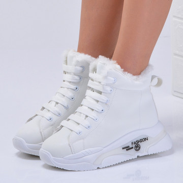 Cizme Dama Imblanite Zian Albe - Need 4 Shoes