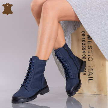 Ghete Dama Piele Naturala Marvel Navy - Need 4 Shoes