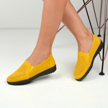 Pantofi Casual Dama Fabia Yellow