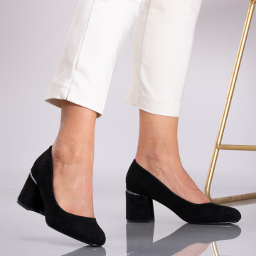 Pantofi Cu Toc Dama Lesli Negri - Need 4 Shoes