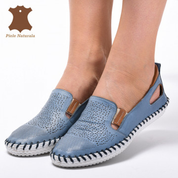 Pantofi Dama Piele Naturala Cauani Baby Blue- Need 4 Shoes