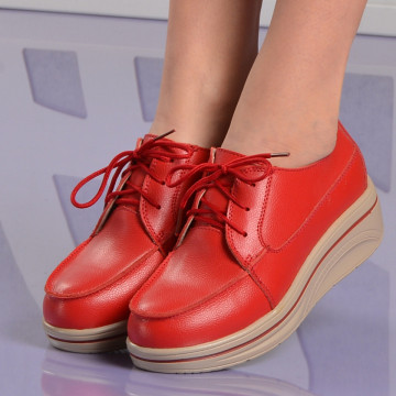 Pantofi Dama Piele Naturala Corso Red - Need 4 Shoes