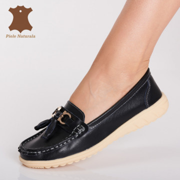 Pantofi Dama Piele Naturala Leon Negri