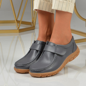 Pantofi Dama Piele Naturala Oby 2 Gri - Need 4 Shoes