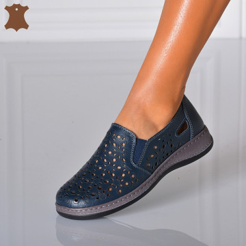 Pantofi Dama Piele Naturala Sorana Navy