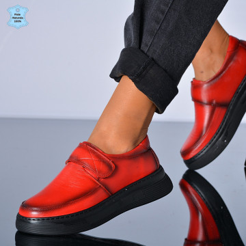 Pantofi Dama Piele Naturala Suzana 2 Rosii- Need 4 Shoes