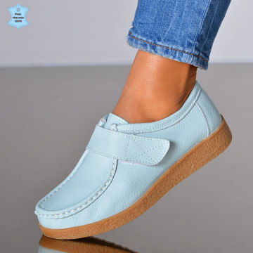 Pantofi Dama Piele Naturala Zora 4 Albastri