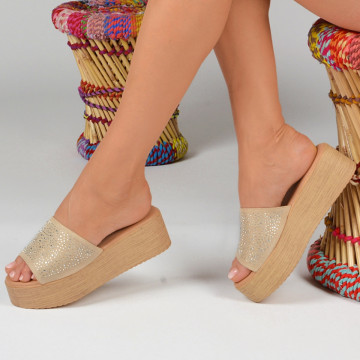 Papuci dama Leon Beige - Need 4 Shoes