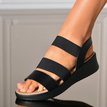 Sandale Cu Platforma Manya Negre