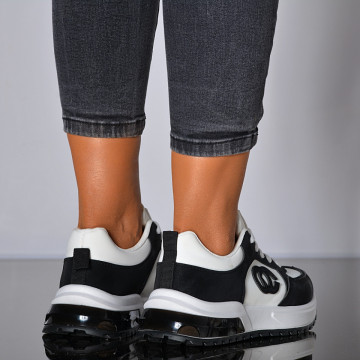 Adidasi Dama Carolina Alb/Negru