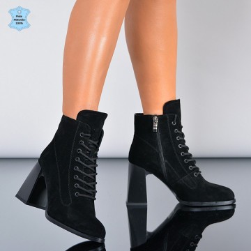 Botine Piele Naturala Medusa 2 Negre- Need 4 Shoes