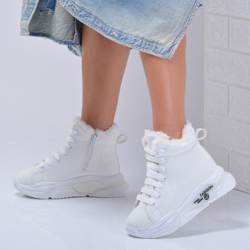 Cizme Dama Imblanite Zian Albe - Need 4 Shoes