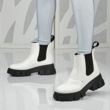 Ghete Dama Benji Albe - Need 4 Shoes