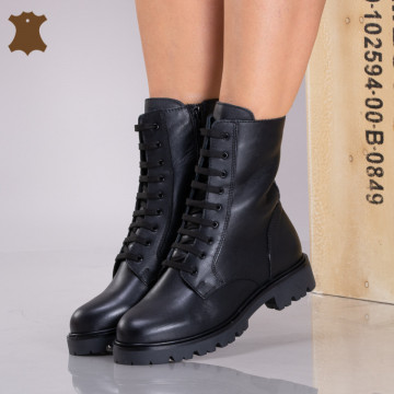 Ghete Dama Piele Naturala Marvel Negre - Need 4 Shoes