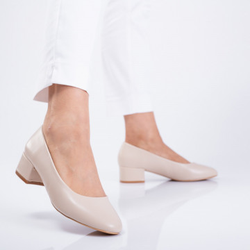 Pantofi Cu Toc Dama Camil Bej- Need 4 Shoes