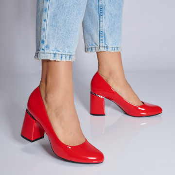 Pantofi Cu Toc Dama Ligia Rosii