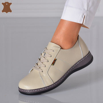 Pantofi Dama Piele Naturala Jesica Bej