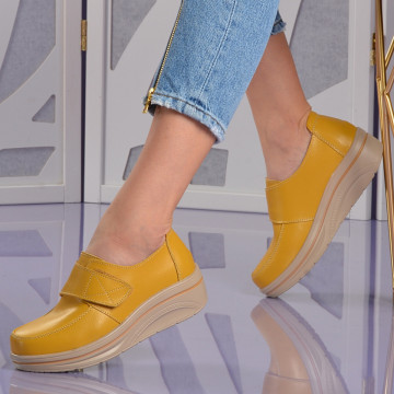 Pantofi Dama Piele Naturala Corso 2 Yellow - Need 4 Shoes