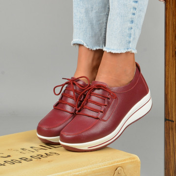 Pantofi Dama Piele Naturala Sarah 2 Burgundy