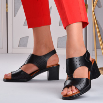 Sandale dama cu toc Mel Negre - Need 4 Shoes