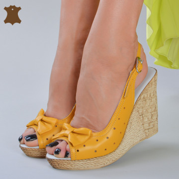 Sandale Piele Naturala Carlos 2 Yellow - Need 4 Shoes