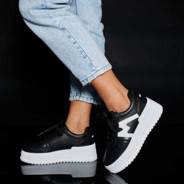Adidasi Dama Toty Negru/Alb