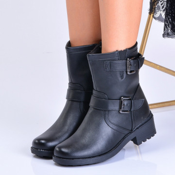 Ghete Dama Imblanite Tivoli Negre - Need 4 Shoes