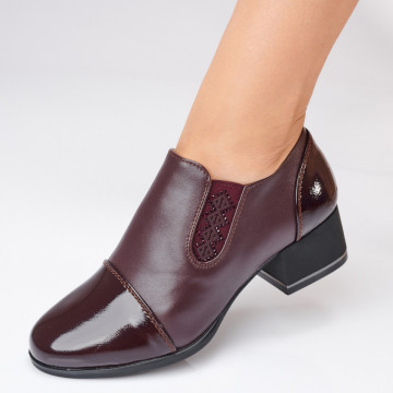 Pantofi Cu Toc Dama Aida Bordo