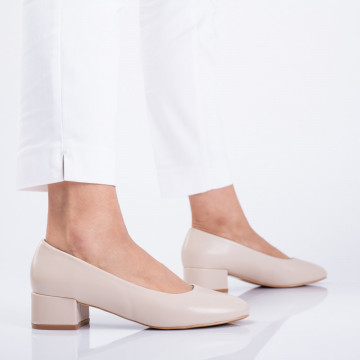 Pantofi Cu Toc Dama Camil Bej- Need 4 Shoes