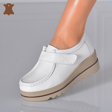 Pantofi Dama Piele Naturala Corso 5 Albi