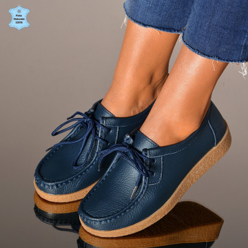Pantofi Dama Piele Naturala Zora 3 Navy