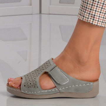 Papuci Dama Selma Gri - Need 4 Shoes