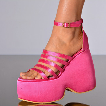 Sandale Cu Platforma Mirtys Fuchsia