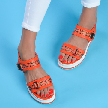 Sandale cu platforma Sport Carlia Orange - Need 4 Shoes