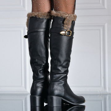 Cizme Dama Imblanite Tereza Negre- Need 4 Shoes