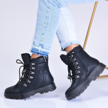 Ghete Dama Imblanite Roman Negre - Need 4 Shoes