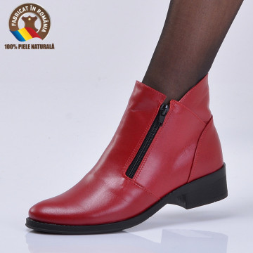 Ghete Dama Piele Naturala Bety Rosii - Need 4 Shoes
