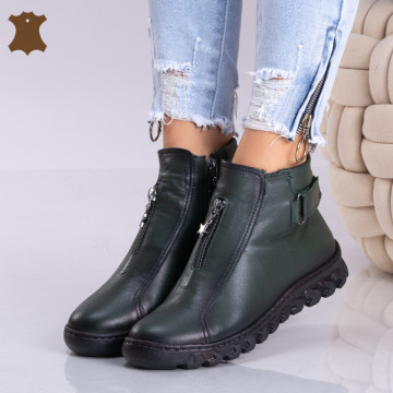 Ghete Dama Piele Naturala Gina Kaki - Need 4 Shoes