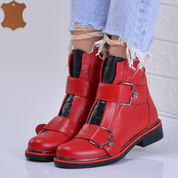 Ghete Dama Piele Naturala Marbel Rosi - Need 4 Shoes