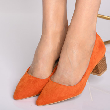 Pantofi Cu Toc Dama Edison Orange- Need 4 Shoes