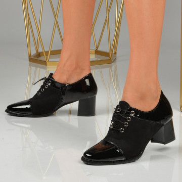 Pantofi Cu Toc Dama Lion Negri - Need 4 Shoes