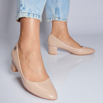 Pantofi Cu Toc Dama Melina Bej