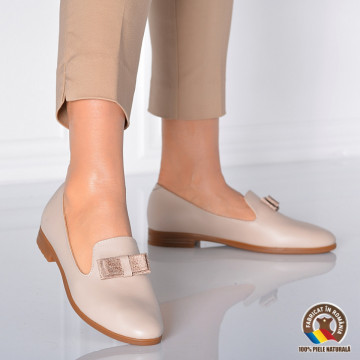 Pantofi Dama Piele Naturala Jeny Nude