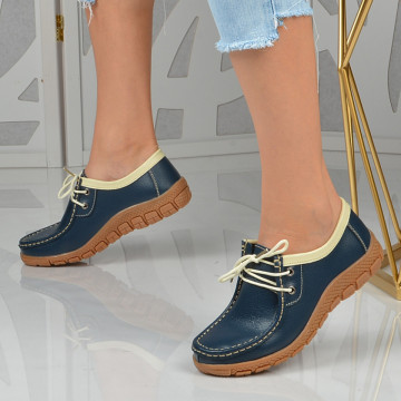 Pantofi Dama Piele Naturala Oby 4 Navy - Need 4 Shoes
