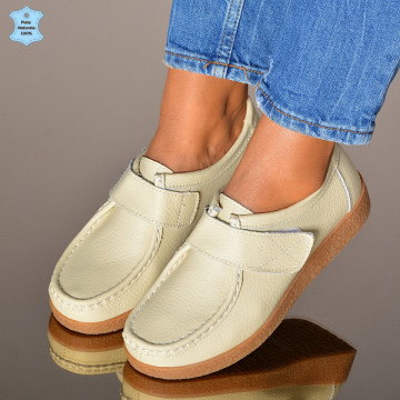 Pantofi Dama Piele Naturala Zora 4 Bej