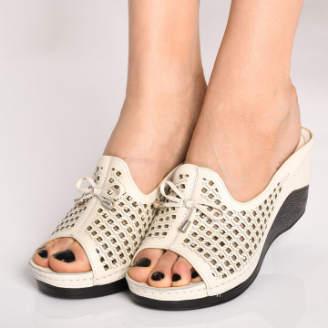 Papuci dama Geta Beige - Need 4 Shoes