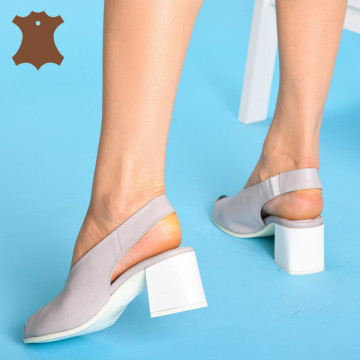 Sandale Cu Toc Piele Zenda Lila- Need 4 Shoes