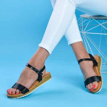 Sandale dama Amelia Negre - Need 4 Shoes