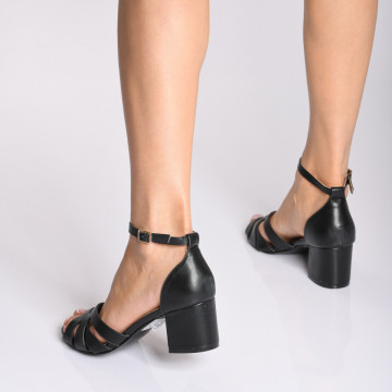 Sandale Dama Cu Toc Andra Negre - Need 4 Shoes